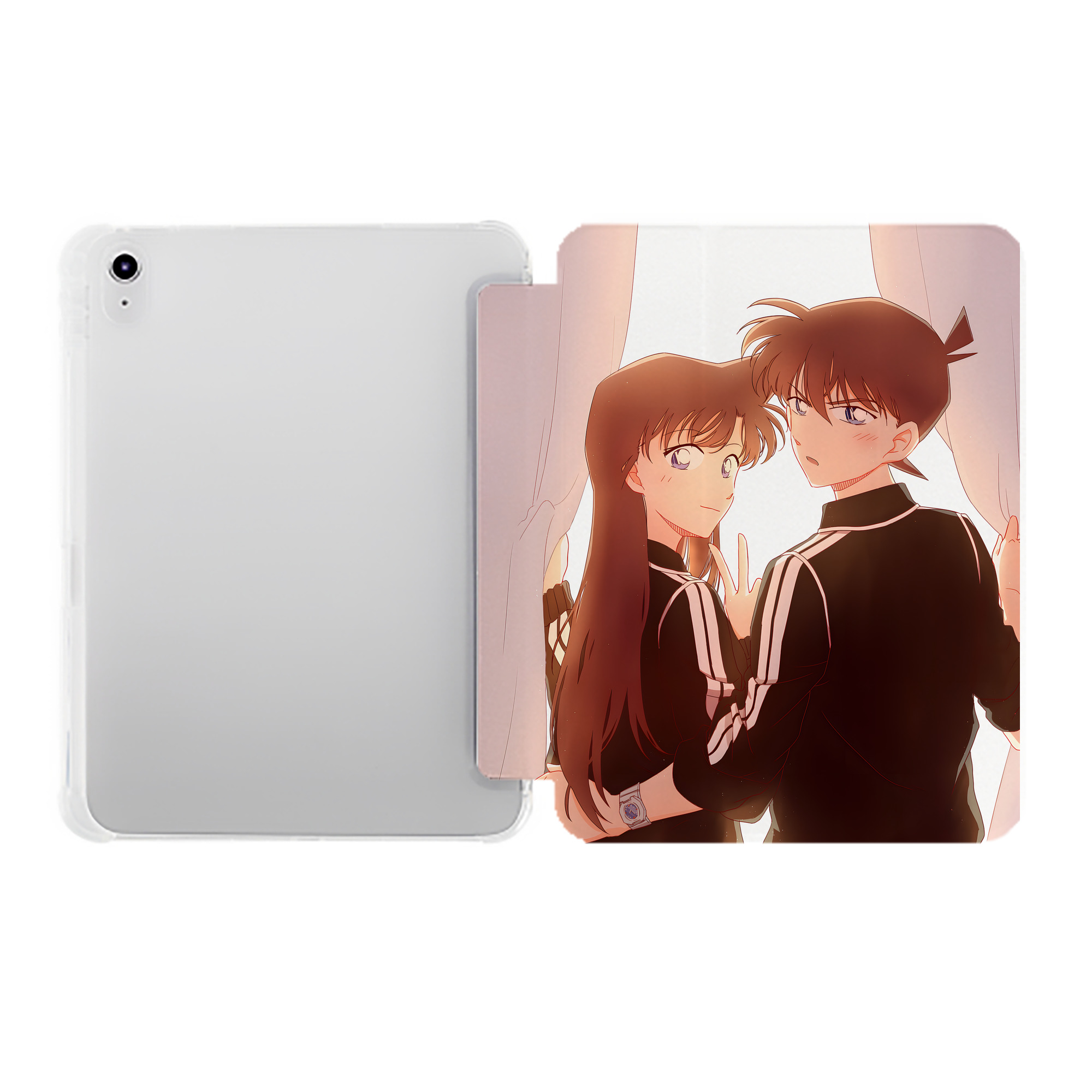 （画像用） 名探偵コナン Detective Conan IPad ケース ペン収納付き 三つ折りスタンド PUレザー×シリコン 対応機種9.5/10.5/10.9インチ